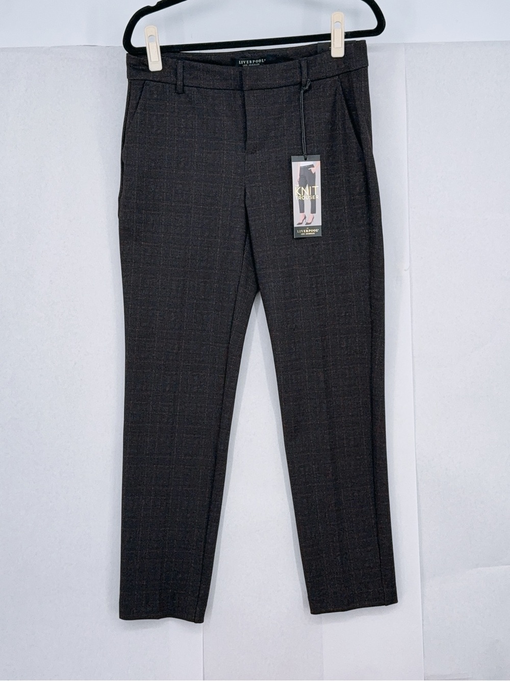 liverpool rene straight leg printed pant brown NWT SIZE 6
